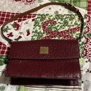 Dooney & Bourke Red Ostrich small shoulder bag